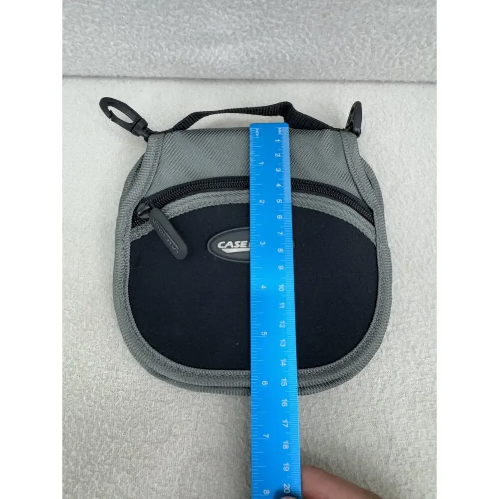Vintage Case Logic Portable CD Player Carry Case Travel Bag Black Gray Zip Pouch